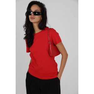 Футболка женская №15 кулирка (р-ры: 38-56) красный