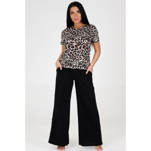 Футболка женская №15 кулирка (р-ры: 38-56) леопардовый