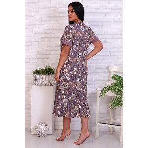 Халат женский №27100 кулирка (р-ры: 50-64) брусничный