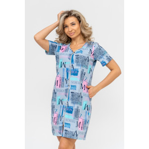 Халат женский №36733 кулирка (р-ры: 44-56) серый