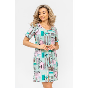 Халат женский №36733 кулирка (р-ры: 44-56) зеленый