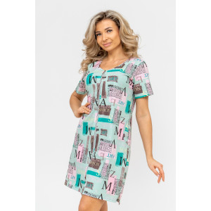 Халат женский №36733 кулирка (р-ры: 44-56) зеленый