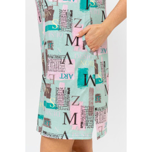 Халат женский №36733 кулирка (р-ры: 44-56) зеленый