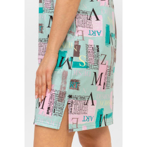 Халат женский №36733 кулирка (р-ры: 44-56) зеленый