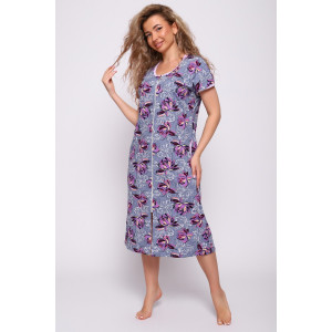 Халат женский №51194 кулирка (р-ры: 48-60) фиолет