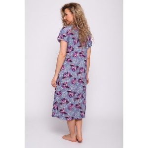 Халат женский №51194 кулирка (р-ры: 48-60) фиолет