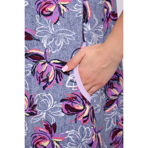 Халат женский №51194 кулирка (р-ры: 48-60) фиолет