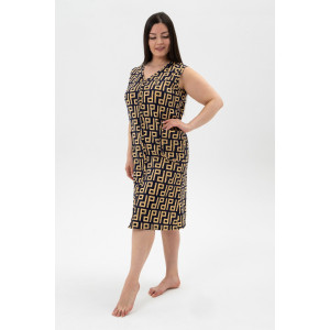 Халат женский №21608 кулирка (р-ры: 46-62) орнамент