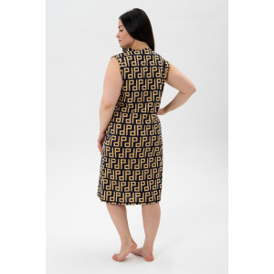 Халат женский №21608 кулирка (р-ры: 46-62) орнамент