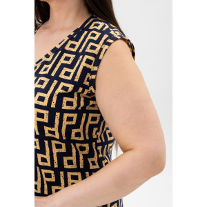 Халат женский №21608 кулирка (р-ры: 46-62) орнамент