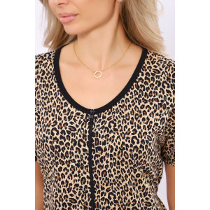 Халат женский №36864 кулирка (р-ры: 46-56) бежевый