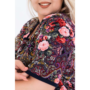 Халат женский №21531 кулирка (р-ры: 48-60) розы