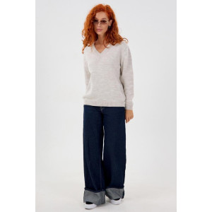 Джемпер женский "Моника Б" вязаное полотно (р-ры: 44-62) белый