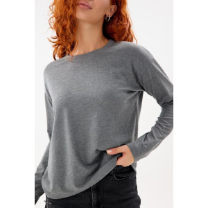 Лонгслив женский С 10640 трикотажное полотно (р-ры: 44-56) серый
