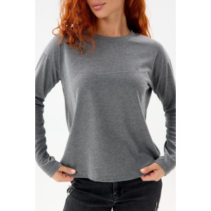 Лонгслив женский С 10640 трикотажное полотно (р-ры: 44-56) серый