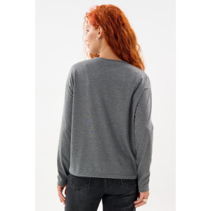Лонгслив женский С 10640 трикотажное полотно (р-ры: 44-56) серый