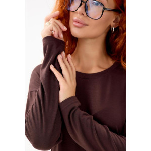 Лонгслив женский К 10639 трикотажное полотно (р-ры: 42-64) коричневый