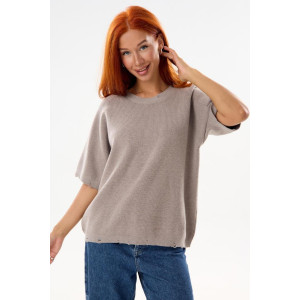 Футболка женская "Вязаная С" вязаное полотно (р-ры: XS-XXL) серый