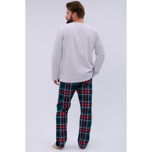 Пижама мужская "Диско 2" футер 2-х нитка с начёсом (р-ры: 48-58)