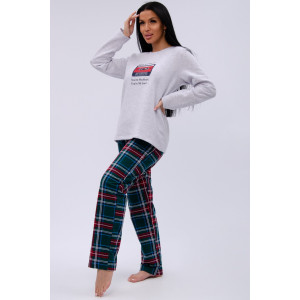 Пижама женская "Диско" футер 2-х нитка с начёсом (р-ры: 44-54)