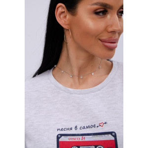 Пижама женская "Диско" футер 2-х нитка с начёсом (р-ры: 44-54)