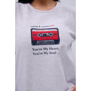 Пижама женская "Диско" футер 2-х нитка с начёсом (р-ры: 44-54)