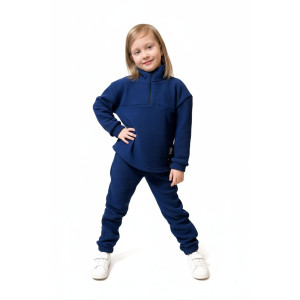 Костюм двойка детский КД-125 флис (р-ры: 98-128) синий