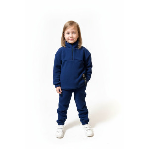 Костюм двойка детский КД-125 флис (р-ры: 98-128) синий
