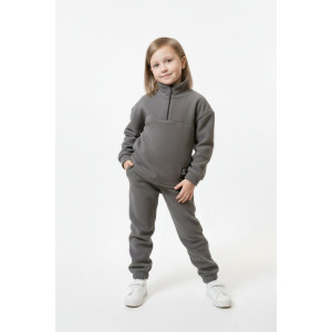 Костюм двойка детский КД-124 флис (р-ры: 98-128) серый