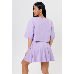 Костюм двойка женский 2218 кулирка с лайкрой (р-ры: 44-50) сирень