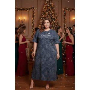 Платье женское №819 кулирка (р-ры: 62-76) синий