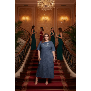 Платье женское №819 кулирка (р-ры: 62-76) синий