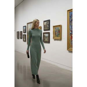 Платье женское №818 кулирка (р-ры: 48-58) оливковый