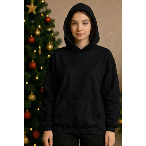 Худи женское №815 футер 2-х нитка (р-ры: 44-54) черный Худи женское №815 футер 2-х нитка (р-ры: 44-54) черный