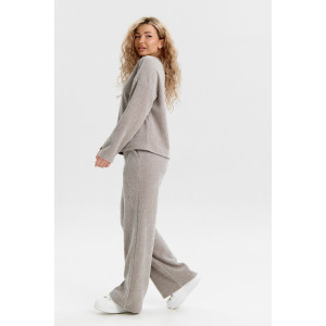 Костюм двойка женский №37001 жаккард (р-ры: 44-52) жемчужно-серый