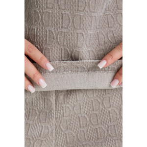 Костюм двойка женский №37001 жаккард (р-ры: 44-52) жемчужно-серый