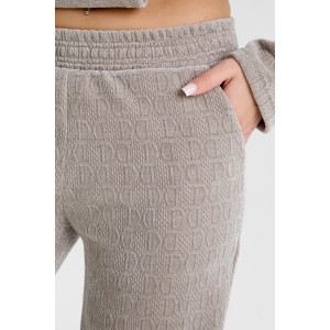 Костюм двойка женский №37001 жаккард (р-ры: 44-52) жемчужно-серый