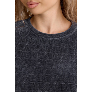 Костюм двойка женский №37001 жаккард (р-ры: 44-52) графит