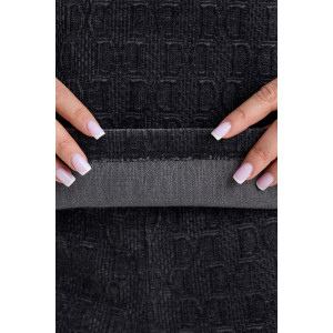 Костюм двойка женский №37001 жаккард (р-ры: 44-52) графит