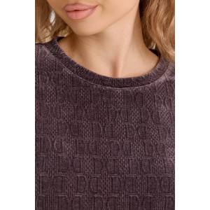 Костюм двойка женский №37001 жаккард (р-ры: 44-52) серо-коричневый