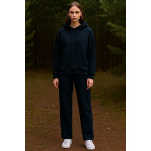 Брюки женские №1083 футер 3-х нитка (р-ры: 44-58) темно-синий