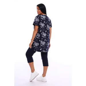 Пижама женская №516 кулирка (р-ры: 46-56) темно-синий