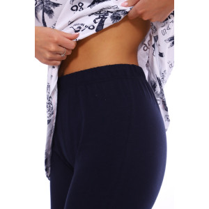 Пижама женская №516 кулирка (р-ры: 46-56) белый-синий