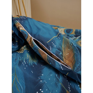 Наволочка на молнии бязь "Перо павлина" (2 шт.)