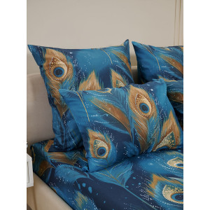 Наволочка на молнии бязь "Перо павлина" (2 шт.)