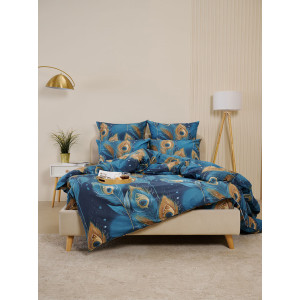 Пододеяльник бязь на молнии "Перо павлина"