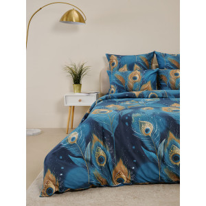Пододеяльник бязь на молнии "Перо павлина"