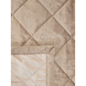 Покрывало микрофибра с велюровыми наволочками "Кристалл" бежевый