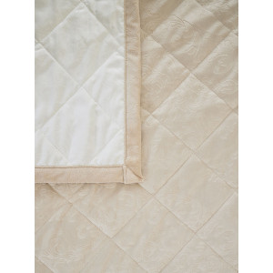 Покрывало микрофибра с велюровыми наволочками "Кристалл" кремовый