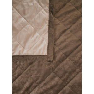 Покрывало микрофибра с велюровыми наволочками "Кристалл" коричневый